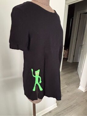 Lisa Todd Black Sweater with Gumby XL